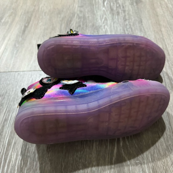 Skechers Shoes Kids High Top Sneakers Twinkle Toes Rainbow - Picture 3 of 5